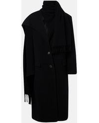 The Attico - Scarf-Detail Wool And Cashmere Coat - Lyst