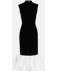 Rasario - Midikleid Aus Samt Und Satin - Lyst