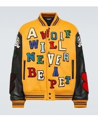 Undercover - Applique Wool-Blend Varsity Jacket - Lyst