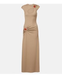 Christopher Esber - Mineral Stone Embellished Jersey Maxi Dress - Lyst