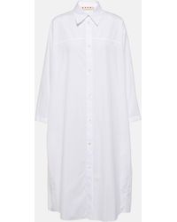Marni - Cotton Poplin Shirt Dress - Lyst