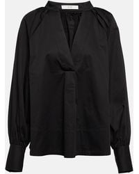 Co. - Oversized V-Neck Tton Blouse - Lyst