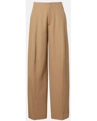 Victoria Beckham - High-Rise Virgin Wool Wide-Leg Pants - Lyst