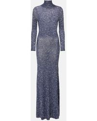 Balenciaga - Robe Mit Pailletten - Lyst