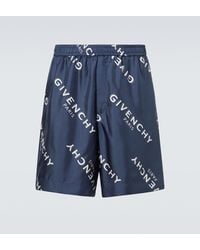 Givenchy - Shadow Silk Bermuda Shorts - Lyst