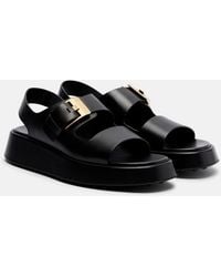 Tod's - Leather Platform Sandals - Lyst