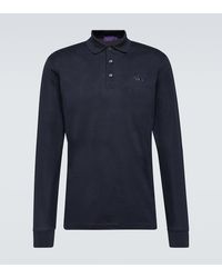 Ralph Lauren Purple Label - Cotton Pique Polo Shirt - Lyst