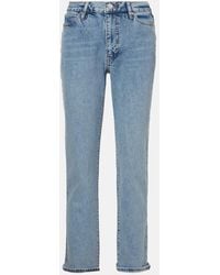 FRAME - The Borrowed Straight Jeans - Lyst