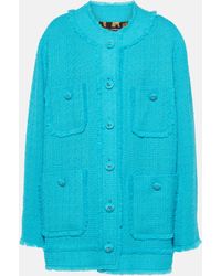 Dolce & Gabbana - Fringed Wool-blend Tweed Jacket - Lyst