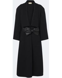 Valentino Garavani - Bow-Detail Wool And Cashmere Coat - Lyst