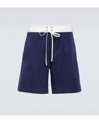 Miu Miu - Satin Bermuda Shorts - Lyst