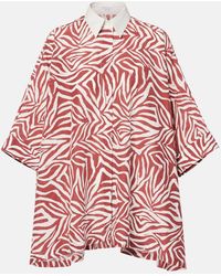Brunello Cucinelli - Printed Cotton And Silk Shirt - Lyst