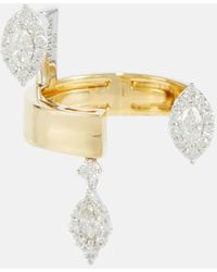 YEPREM - 18k Gold Ring With Diamonds - Lyst