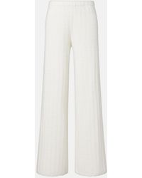 Lisa Yang - Shannen Cotton And Cashmere Wide-Leg Pants - Lyst