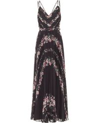 Marchesa notte Robe aus Lamé - Schwarz