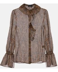 Nili Lotan - Cecily Paisley Silk Blouse - Lyst