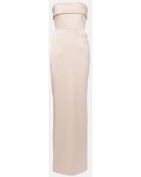 The New Arrivals Ilkyaz Ozel - Rhea Strapless Satin Gown - Lyst