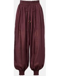Zimmermann - Aster Silk Habotai Balloon Pants - Lyst