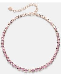 SHAY - 18Kt Rose Tennis Necklace With Sapphires And Diamond - Lyst