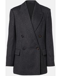 Brunello Cucinelli - Double-Breasted Wool Jacket - Lyst