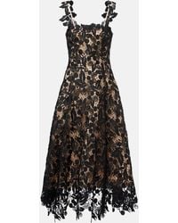 Oscar de la Renta - Lace Guipure Cocktail Dress - Lyst