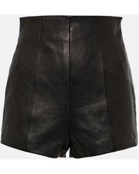 Khaite - Lennman High-rise Leather Shorts - Lyst