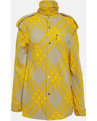 Burberry - Checked Wool-blend Shirt Jacket - Lyst