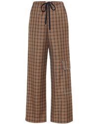 Marni Pantaloni in lana a quadri - Multicolore