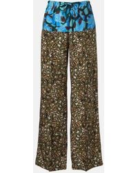 Dries Van Noten - Printed Wide-Leg Pants - Lyst