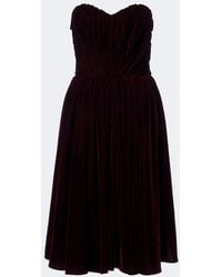 Dolce & Gabbana - Velvet Bustier Dress - Lyst