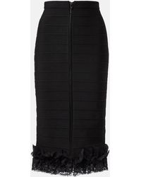 Self-Portrait - X Christopher Kane Lace-Trimmed Midi Skirt - Lyst
