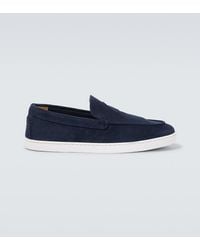 Christian Louboutin - Varsiboat Logo-Embossed Leather Boat Shoes - Lyst