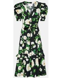 Carolina Herrera - Midikleid Aus Einem Baumwollgemisch - Lyst