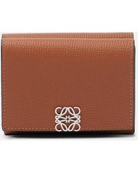 Loewe - Anagram Leather Trifold Wallet - Lyst