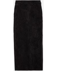 Stouls - Taylor Suede Midi Skirt - Lyst