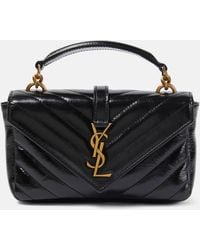 Saint Laurent - College Mini Quilted Leather Bag - Lyst