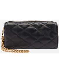 Saint Laurent - Cassandre Bijou Quilted Textured-Leather Pouch - Lyst