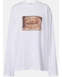 Acne Studios - Printed Cotton Jersey Top - Lyst