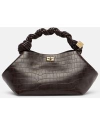Ganni - Bou Small Croc-Effect Tote Bag - Lyst