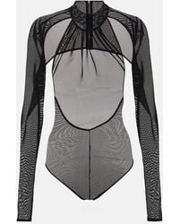 David Koma - Cutout Mesh Bodysuit - Lyst