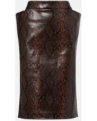 Stella McCartney - Snake-Effect Midi Skirt - Lyst