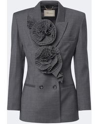 Blumarine - Floral-Applique Blazer - Lyst