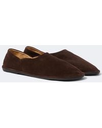 The Row - Canal Suede Slip-On Shoes - Lyst