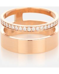 Repossi Ring Berbere Module aus 18kt Rosegold mit Diamanten - Mettallic