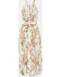 Erdem - Zinnia Floral Cotton And Silk Midi Dress - Lyst