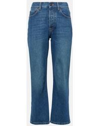The Row - Mid-Rise Straight Cropped Jeans Lesley - Lyst