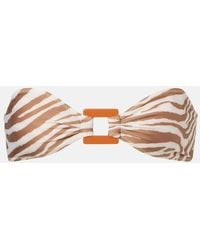 SAME - Zebra-Print Bandeau Bikini Top - Lyst