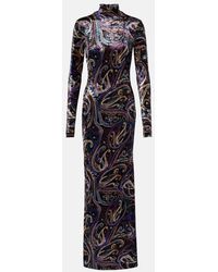 Etro - Sequined Turtleneck Gown - Lyst