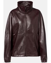 Magda Butrym - Oversized Leather Bomber Jacket - Lyst