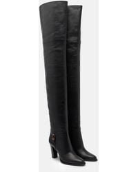 Saint Laurent - Julia 85 Leather Over-The-Knee Boots - Lyst